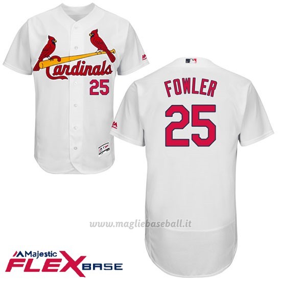 Maglia Baseball Uomo St. Louis Cardinals 25 Dexter Fowler Crema 2017 Flex Base